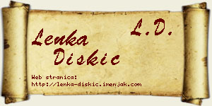 Lenka Diskić vizit kartica